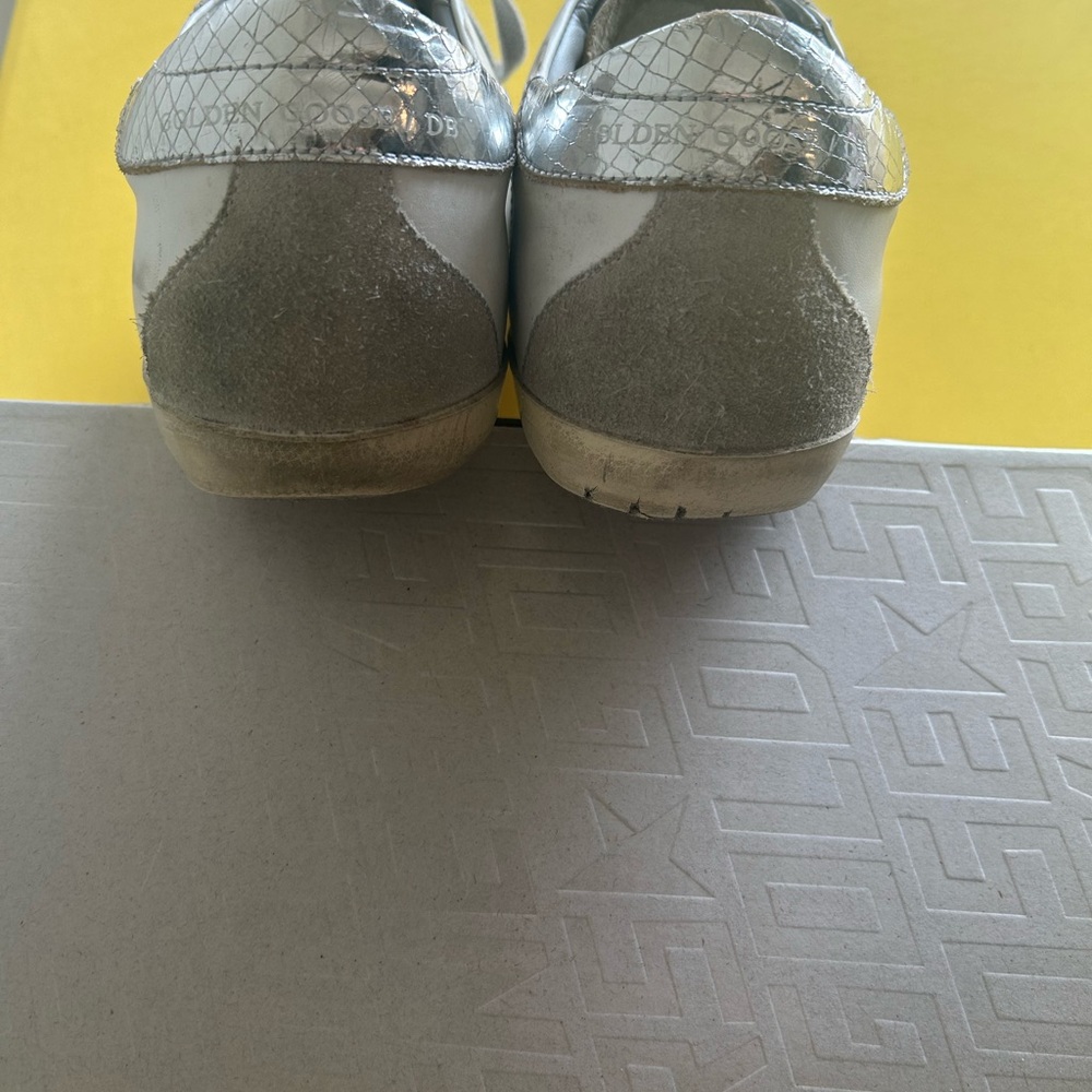 Golden Goose Gray and White Sneakers - Picture 4 of 15
